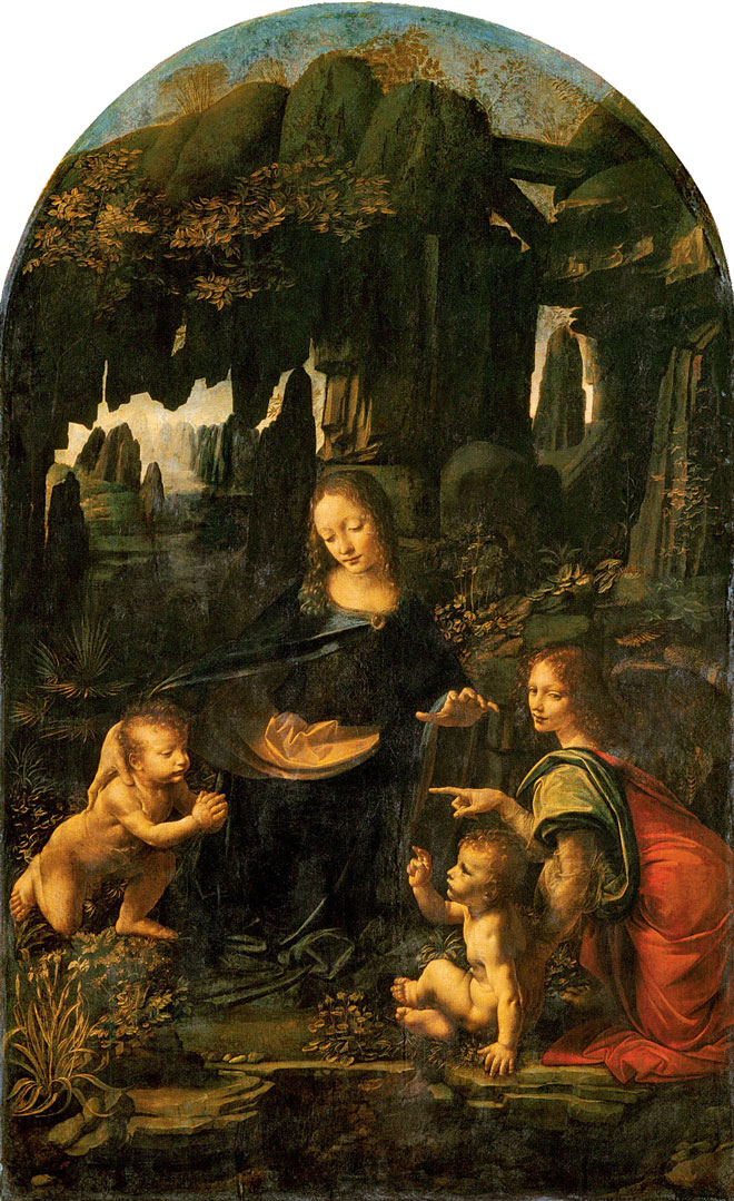 La vierge au Rochers de Léonard De Vinci