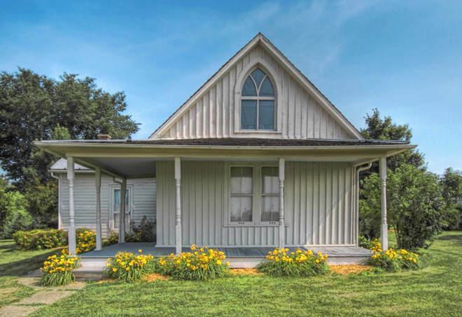 The house that inspired "American Gothic" by Grant Wood