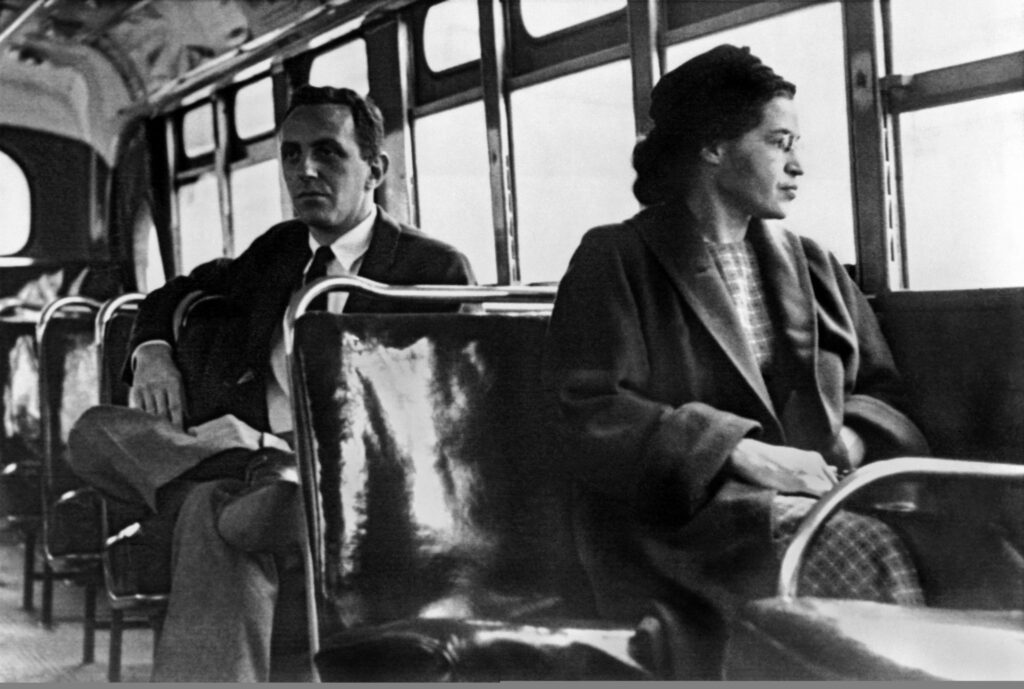 Photo célèbre : Rosa Parks dans le bus
