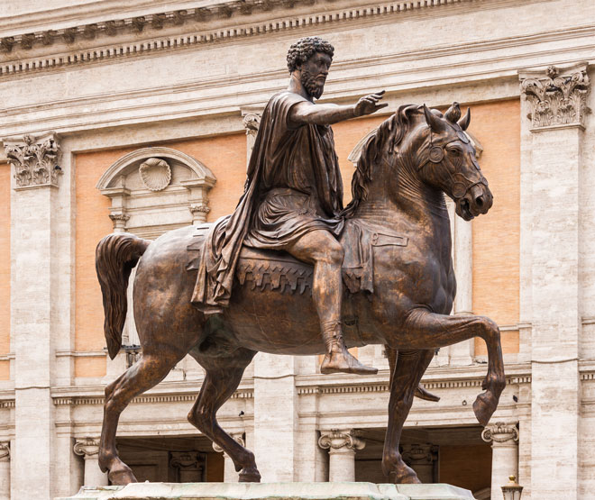 Statue équestre de Marc Aurèle, Rome antique, Capitole