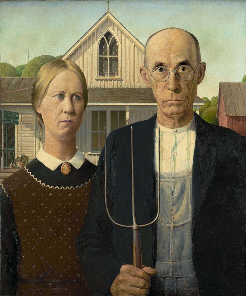 ZOOM SUR : American Gothic, Grant Wood (1930)