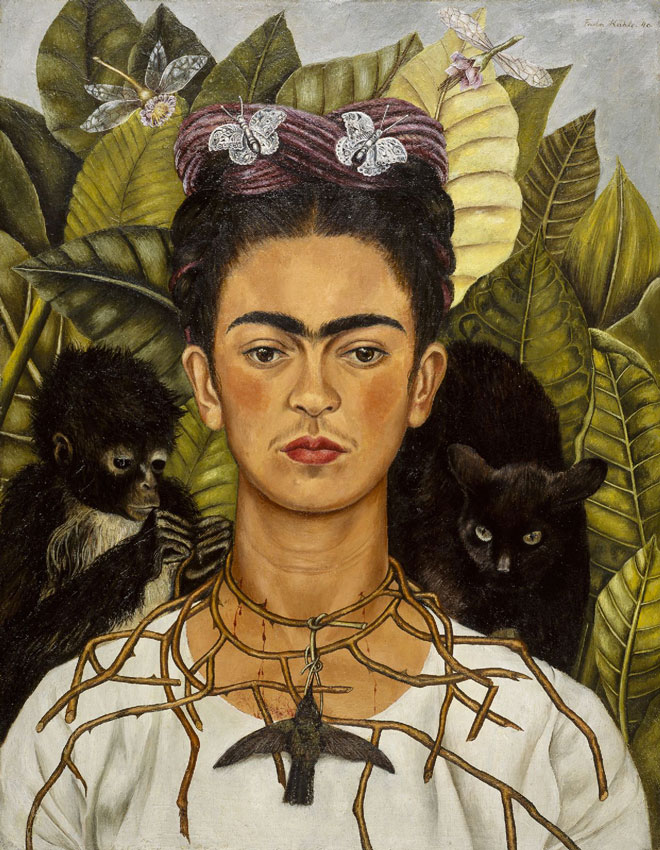 ZOOM SUR : Autoportrait au collier d’épines et colibri, Frida Kahlo (1940)
