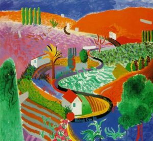 Nichols Canyon, l’œuvre de David Hockney est mise aux enchères à New-York, lundi 7 décembre