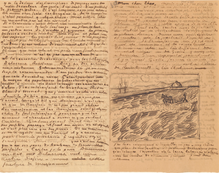 lettre de Vincent van gogh