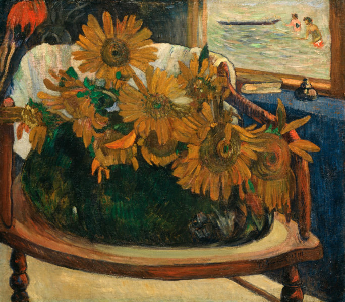 Tournesols sur un fauteuil de Paul Gauguin