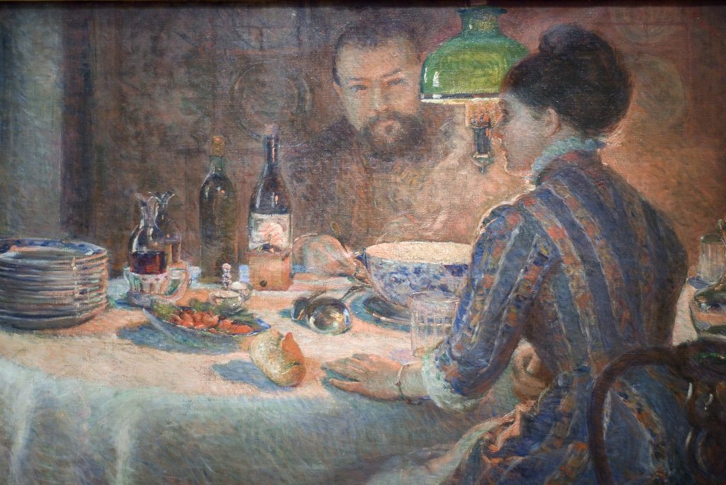 "Under the lamp" de Marie Bracquemond