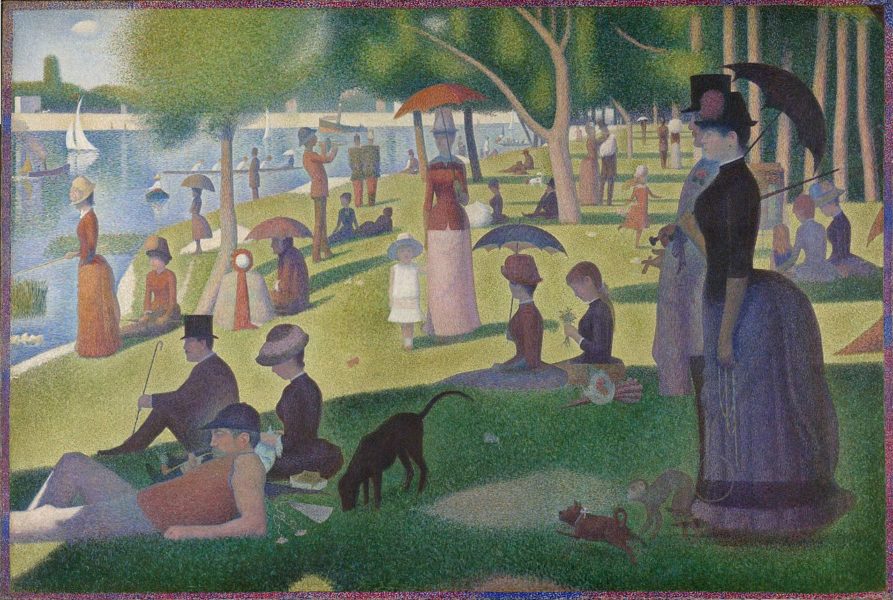 Un dimanche après-midi à l’île de la grande jatte, par Georges Seurat en 1886