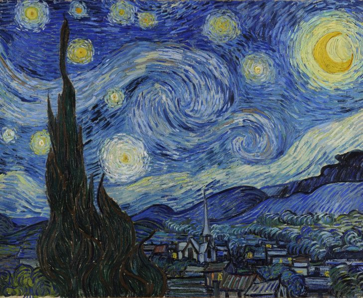 La nuit étoilée de Van Gogh, peint en 1888.