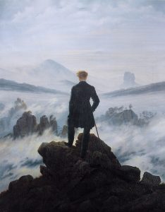 "Le voyageur contemplant une mer de nuages" de Caspar David Friedrich