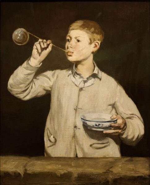 Boy Blowing Bubbles (also known as The Soap Bubbles; French: Les Bulles de savon)  - Edouard Manet