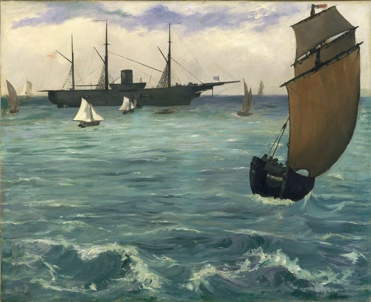 The Kearsarge at Boulogne (French : Le Kearsarge à Boulogne) - Edouard Manet