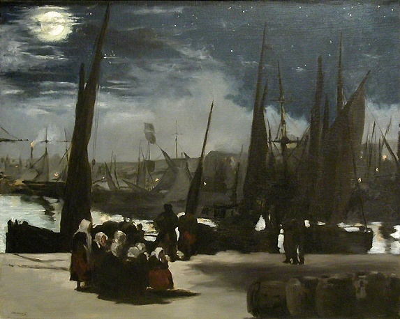 Clair de lune sur le port de Boulogne Manet