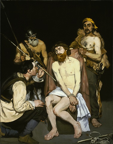 Jesus Insulted by the Soldiers  (French -Jésus insulté par les soldats)  - Edouard Manet