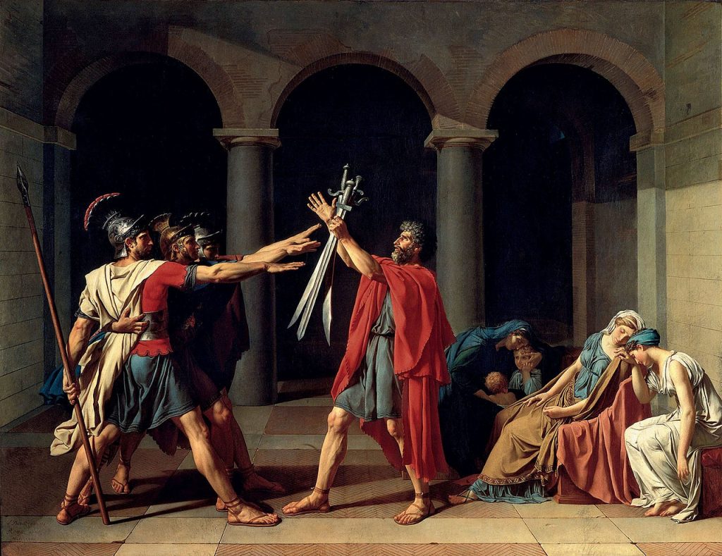 "Le serment des Horaces" de Jacques-Louis David