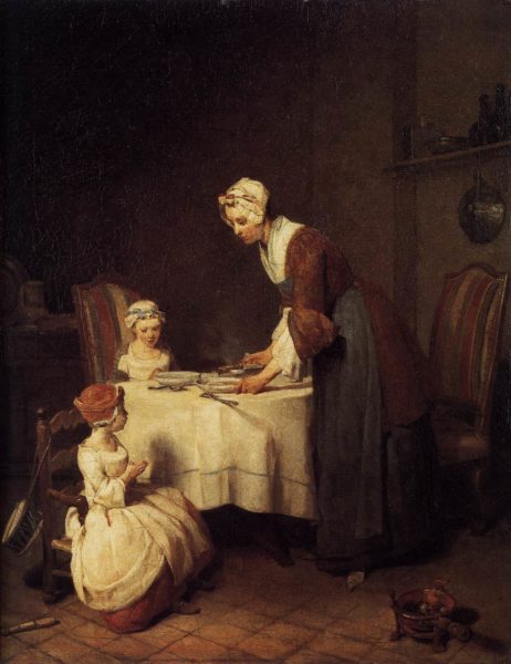 Le Bénédicité de Jean-Siméon-Chardin, 1740.