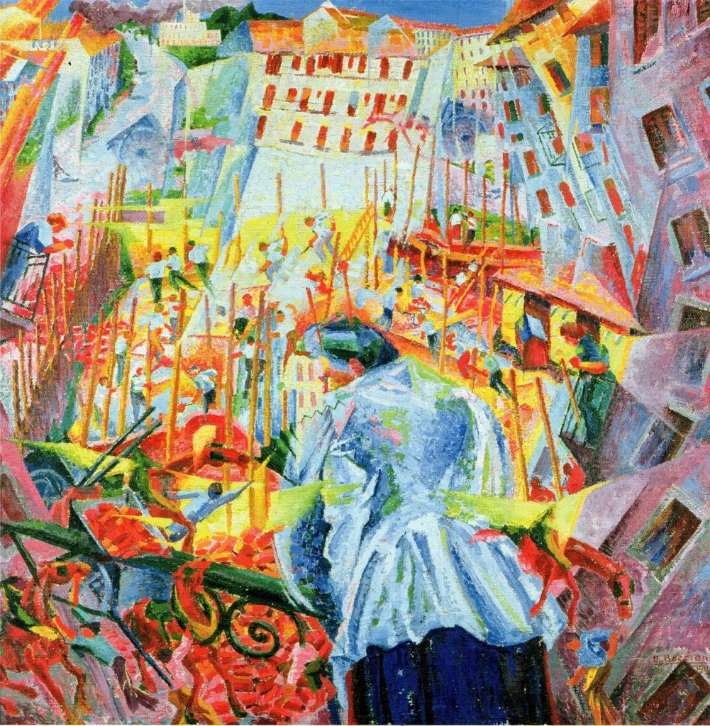 Umberto Boccioni, la rue entre dans la maison, 1911