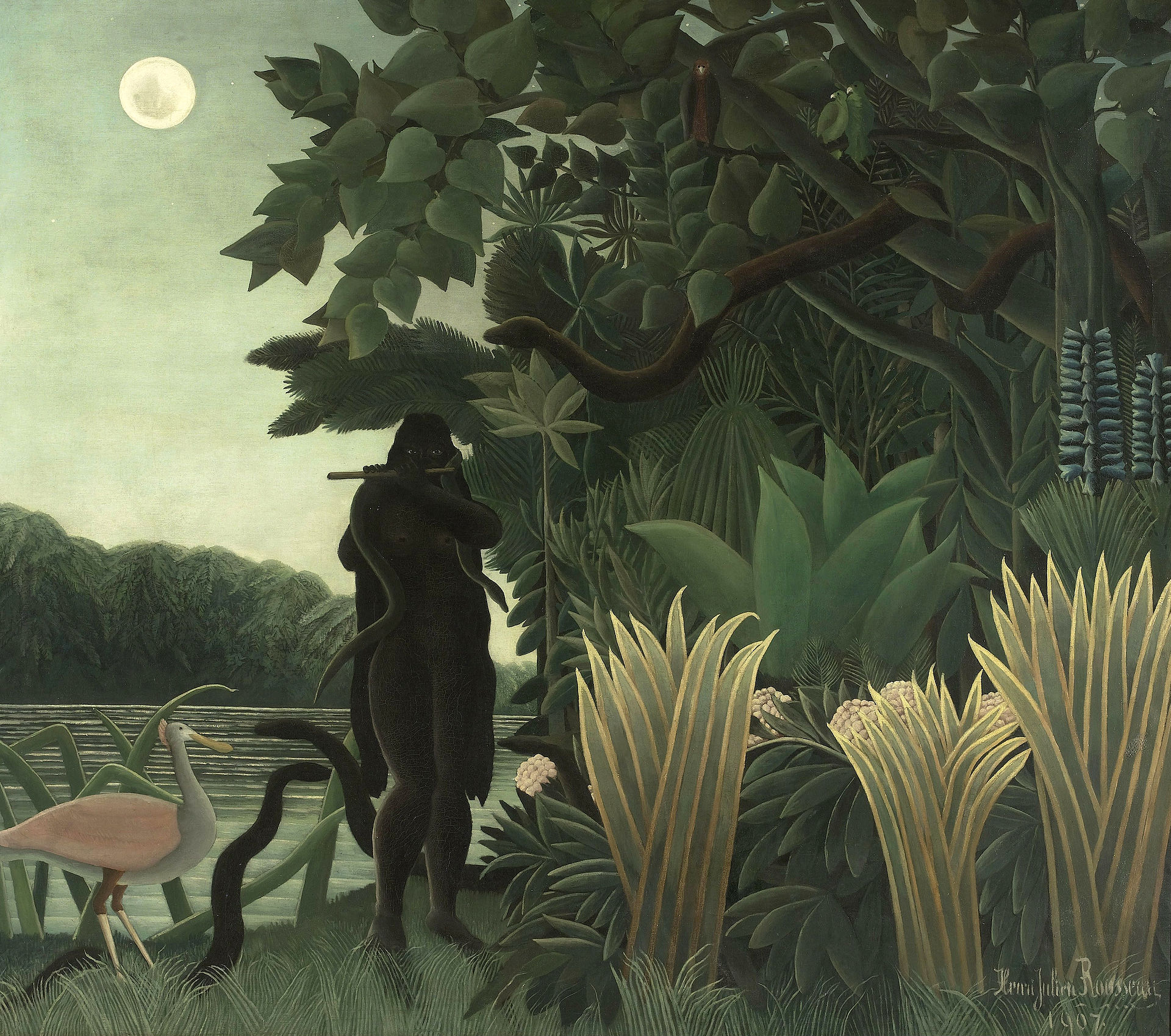 La charmeuse de serpents, Henri Rousseau, 1907
