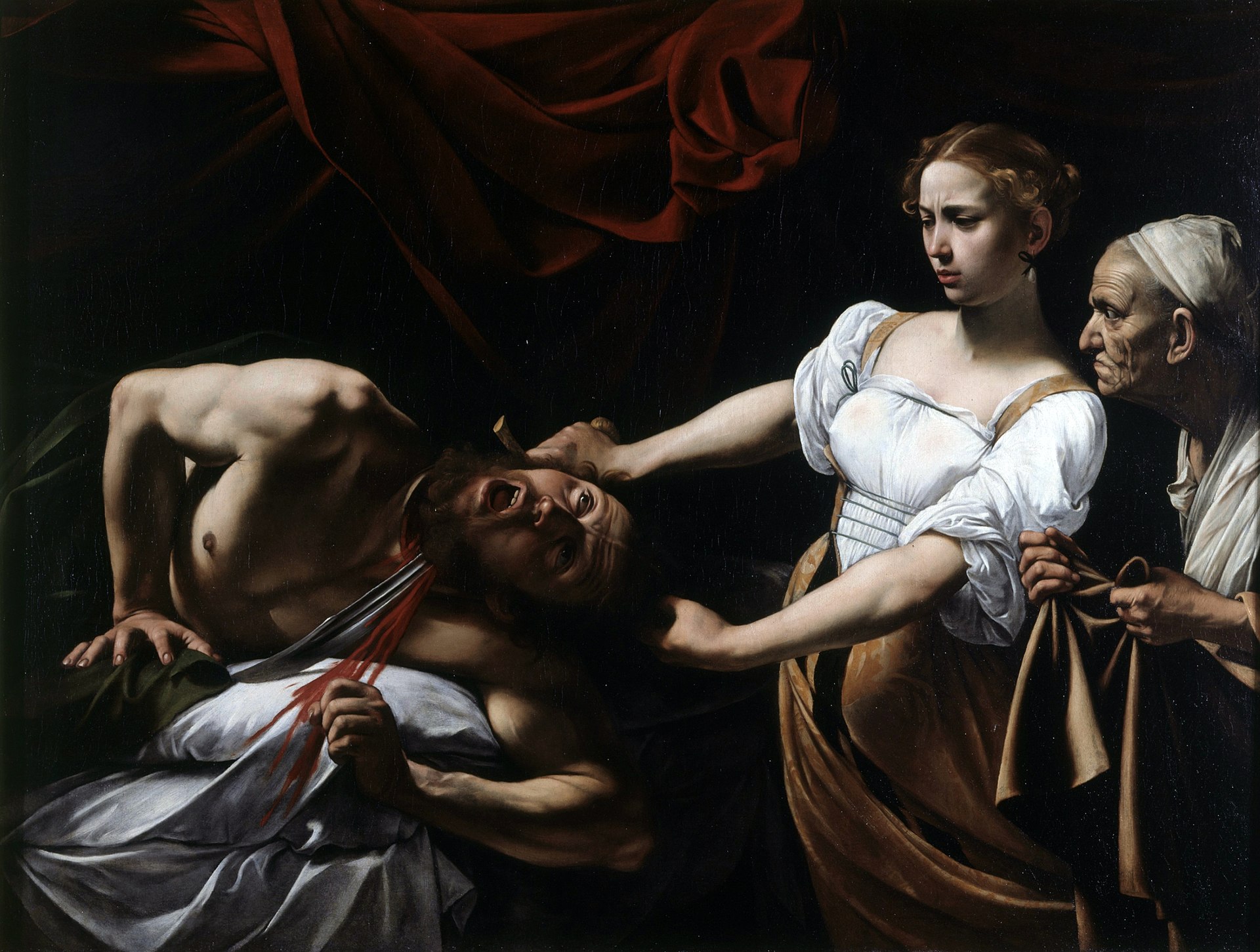 Judith décapitant Holopherne, Le Caravage, 1602 Museum TV