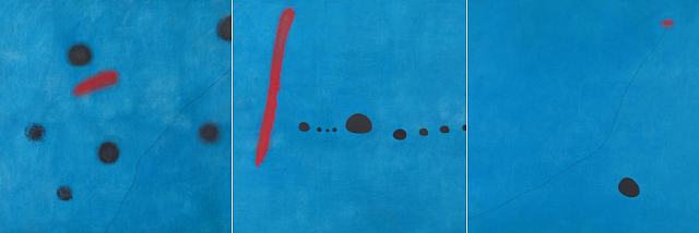 Triptyque : Bleu I, Bleu II, Bleu III, Joan Miro, 1961