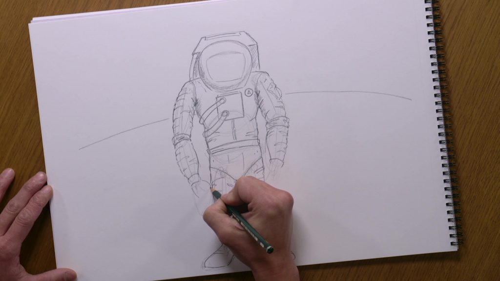 Dessiner un astronaute