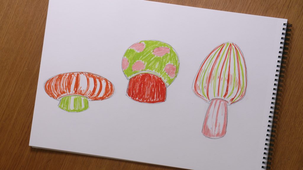 Dessiner des champignons