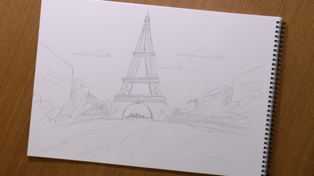 Eiffel tower sketch Royalty Free Vector Image - VectorStock