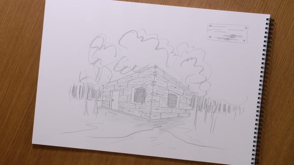 Dessiner une cabane