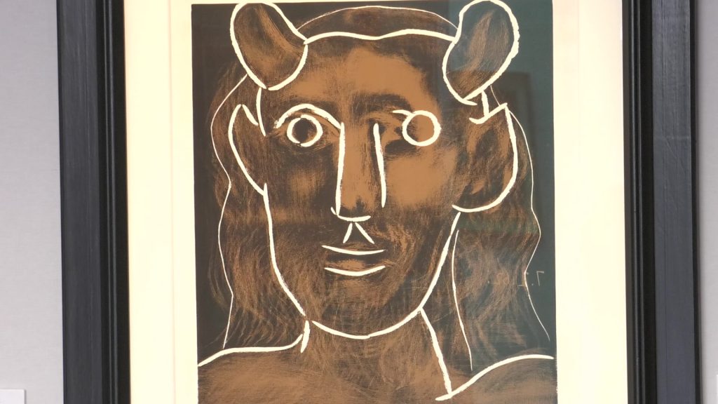 Galerie Jean-François Cazeau - "Tête de faune" par Pablo Picasso