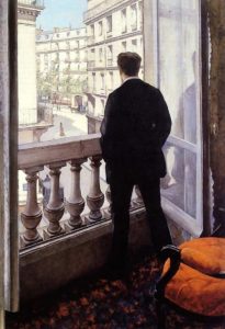 Le Jeune homme à sa fenêtre, tableau de Gustave Caillebotte