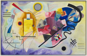 Zoom sur le tableau "Jaune, rouge, bleu" de Vassily Kandinsky (1925)