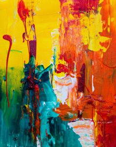 art abstrait couleurs vives trois artistes abstraits