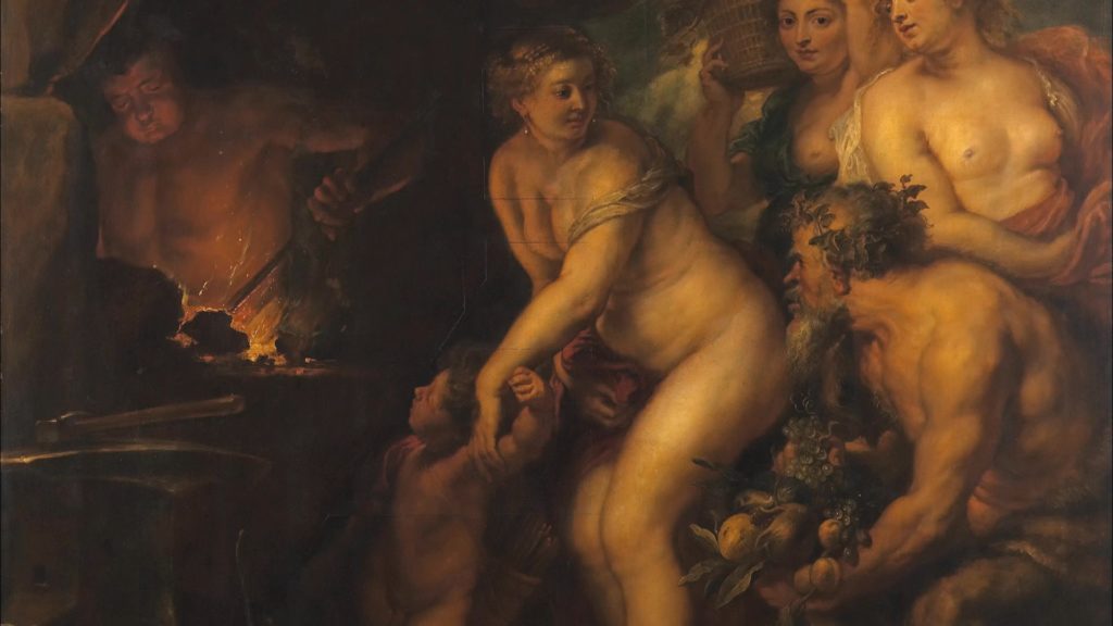 Venus Et Cupidon Dans La Forge De Vulcain - Rubens