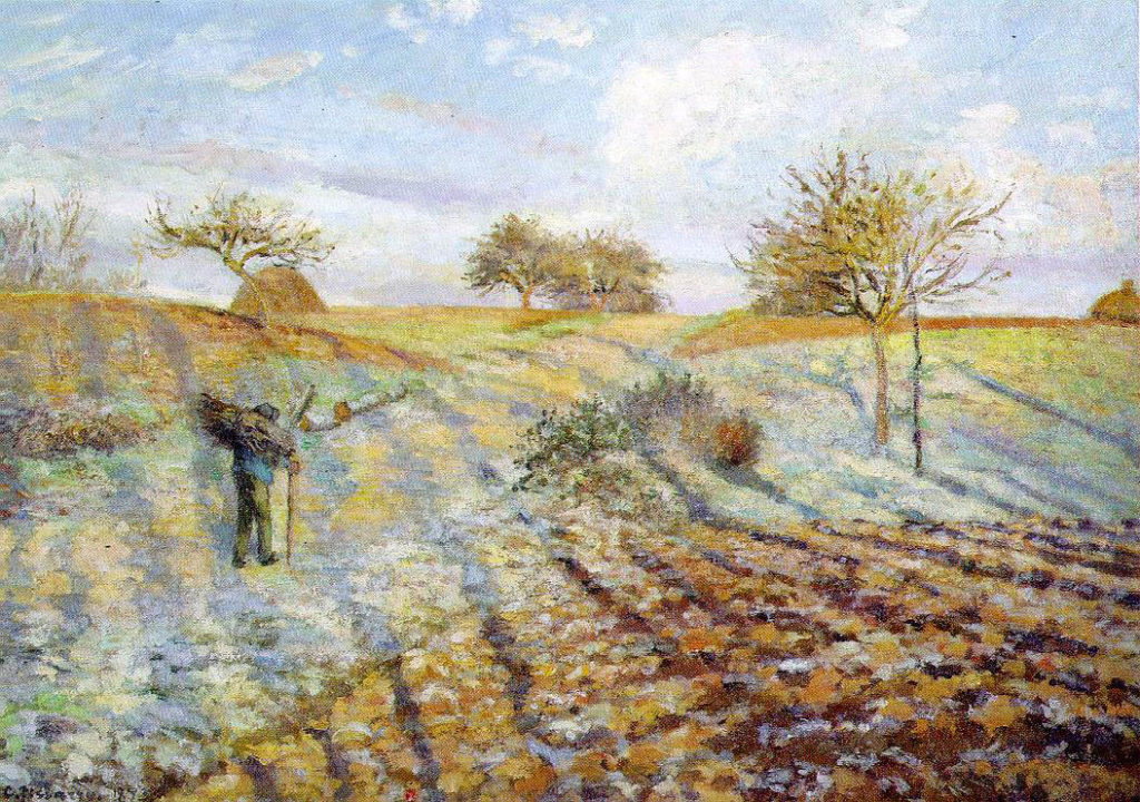 Pissaro : Gelée blanche, champs labouré - 1873