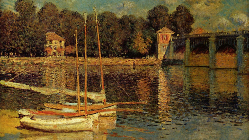 Tableau de Monet : Le Pont d'Argenteuil