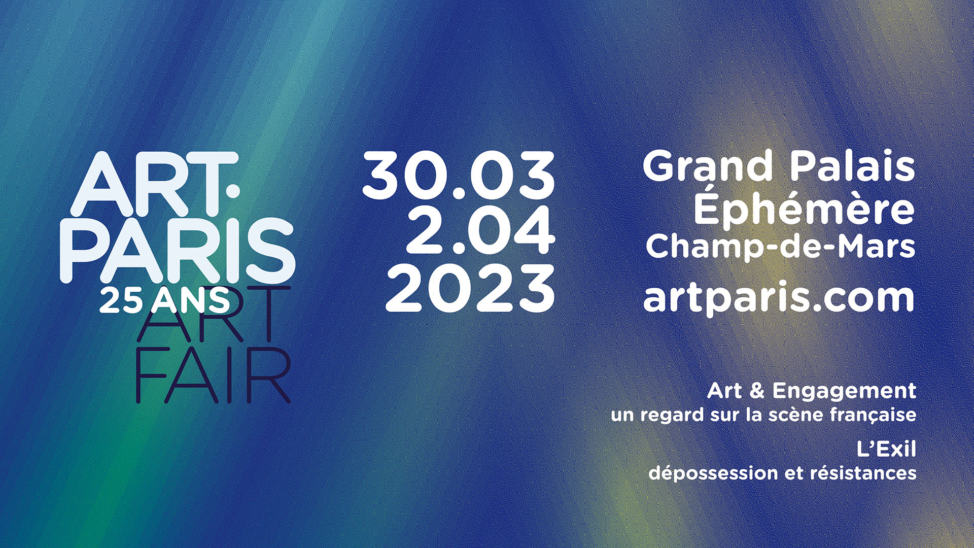 Art Paris 2023 : du 30 mars au 2 avril 2023 au Grand Palais Éphémère