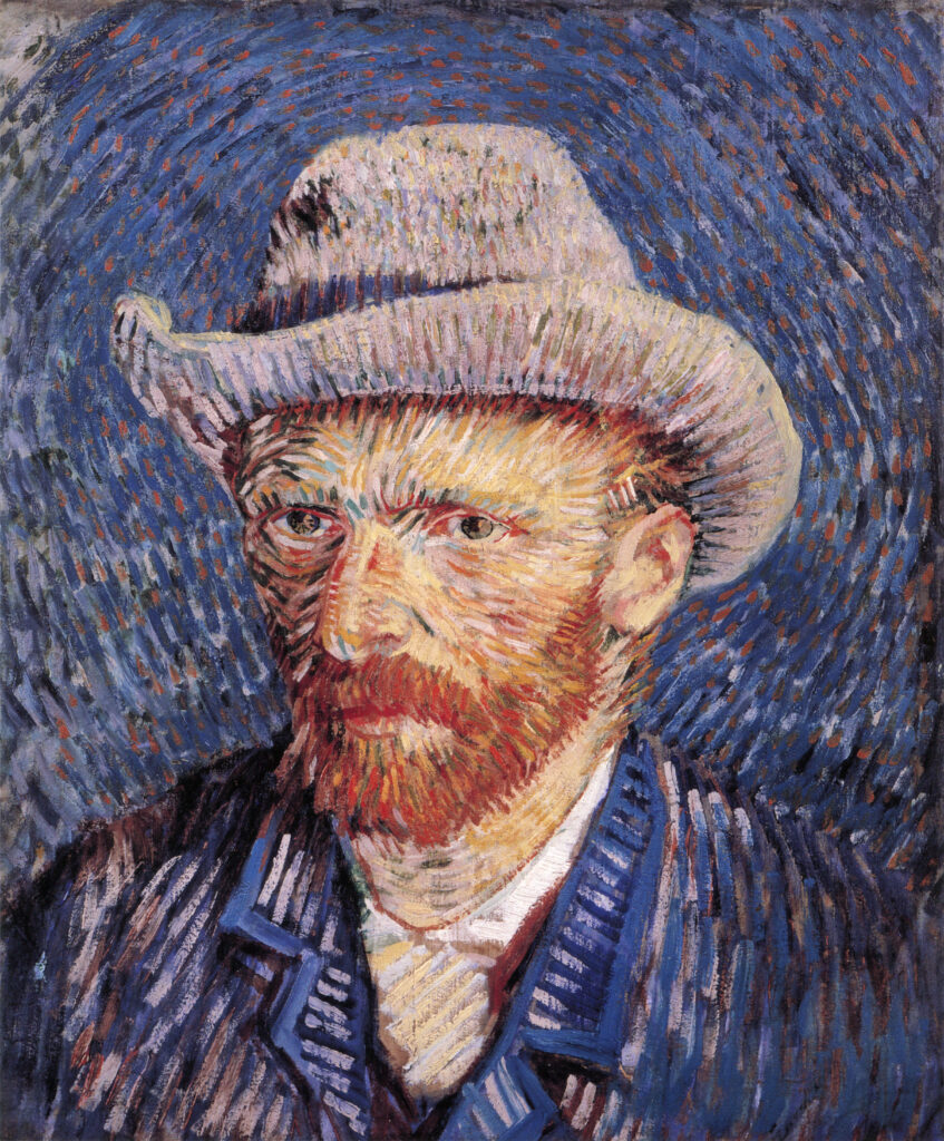 Autoportrait au chapeau de feutre de Van Gogh