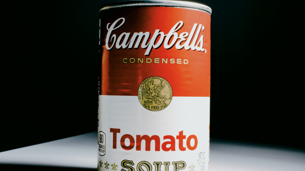 Andy Warhol a soup fan? Analysis of Campbell's soup cans