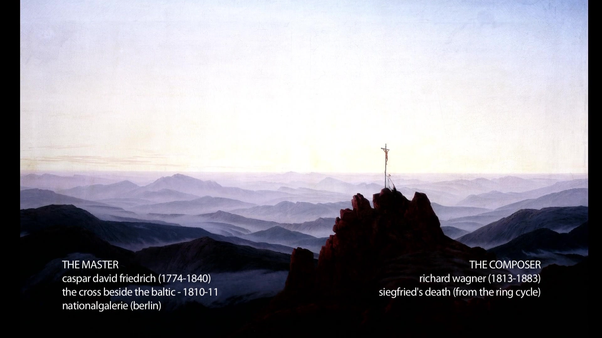 Caspar David Friedrich & Wagner - The cross beside the baltic