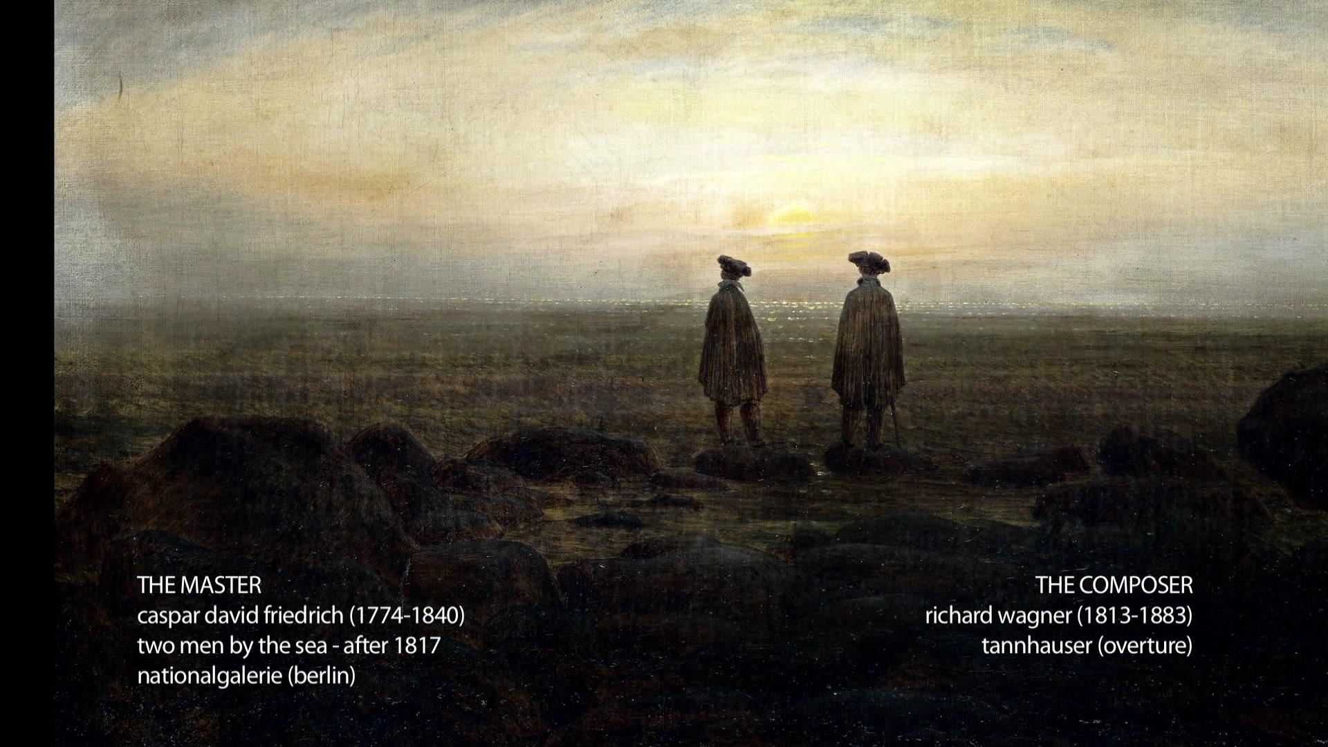 Caspar David Friedrich & Wagner - Two men by the sea