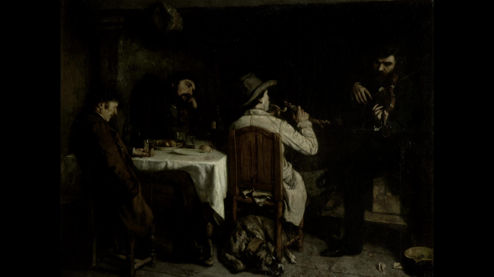 Gustave Courbet & Brahms - After dinner at Ornans