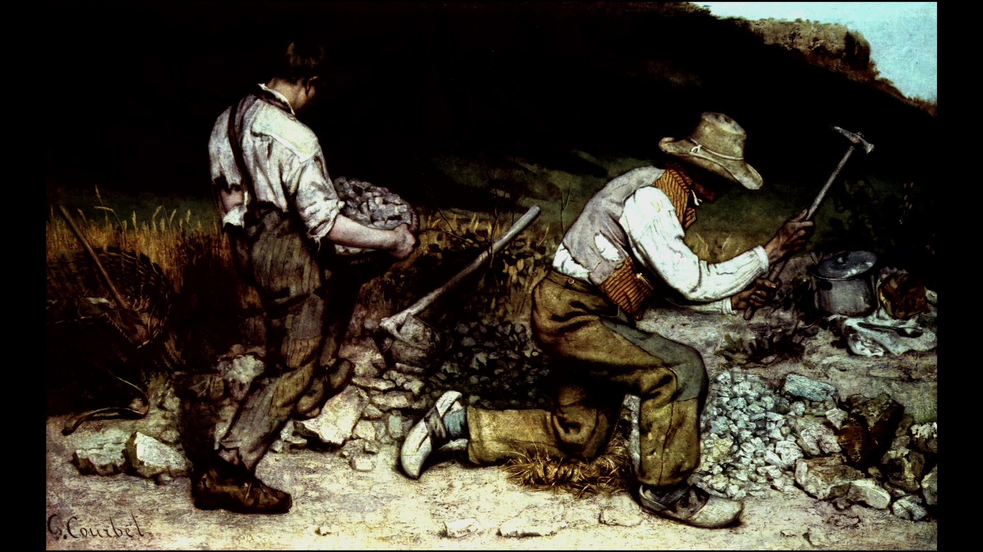 Gustave Courbet & Brahms - The Stone Brakers