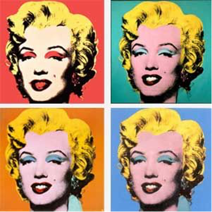 The Shot Marilyns red, turquoi, blue and orange by andy warhol
