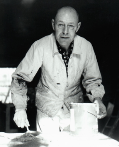 Portrait de Jean Dubuffet en noir et blanc, New York, 1951-1952 photo K. Bell-Reynal