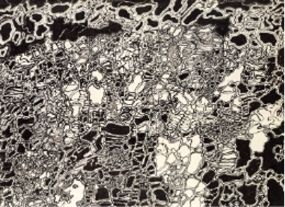 Radieux Météore, dessin de Dubuffet réalisé à l'encre de Chine sur papier en noir et blanc