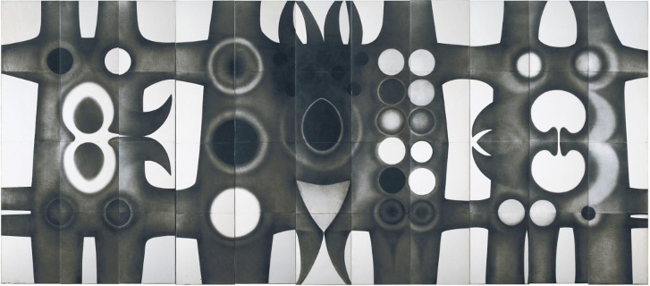 Formes grises sur fond blanc par Robert Indiana