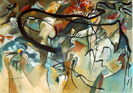 Oeuvre abstraite réalisée par Vassily Kandinsky