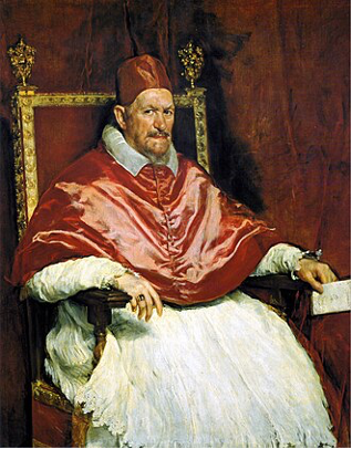 Diego Velázquez, portrait d’Innocent X, 1650, huile sur toile, 140 x 120 cm, Rome, Galerie Doria-Pamphilj