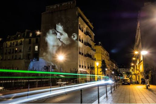 Julien Nonnon, Baiser projeté à Paris lors de la Nuit Blanche