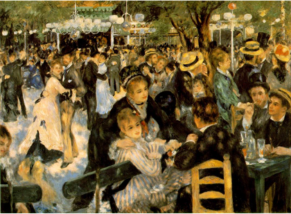 Tableau représentant le bal de moulin de la Galette