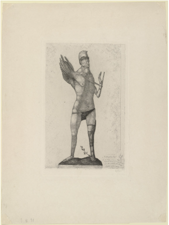 Paul Klee, Le héros à l’aile (Der Held mit dem Flügel), Inventions (Inventionen), 1905, eau-forte et pointe sèche, New York, MoMA 